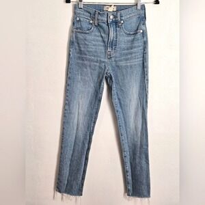 Madewell The Perfect‎ Vintage Jean Women's Size 24 Light Wash Distressed Raw Hem
